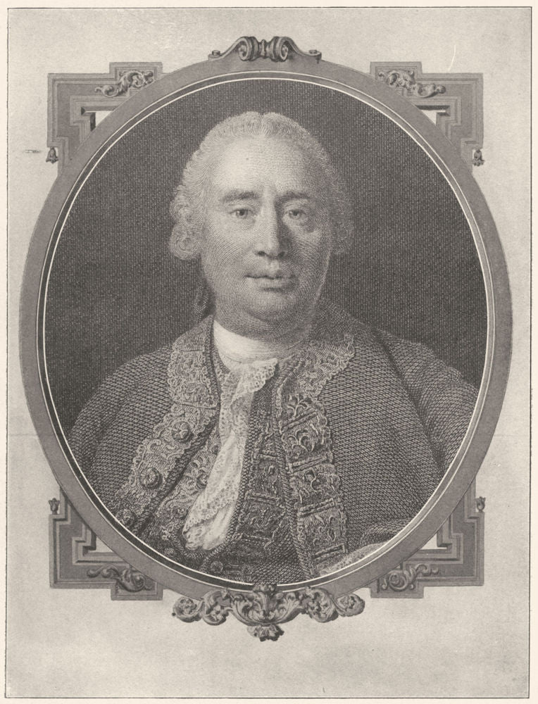 PHILOSOPHY. David Hume 1907 old antique vintage print picture